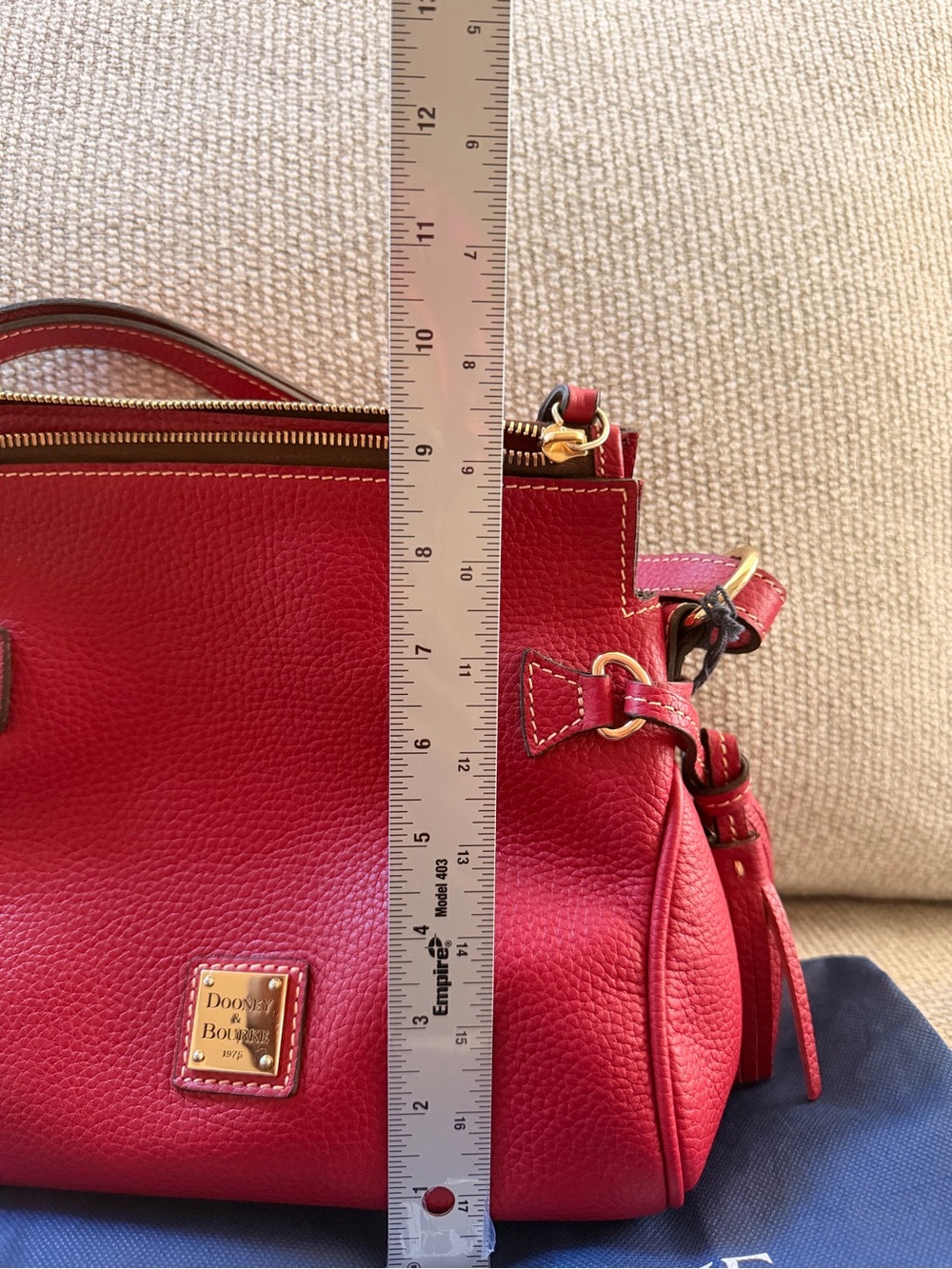 Dooney & Bourke Tassel Shoulder Bag Wine Pebble Leather NWT Made USA FA789B - Picture 13 of 13